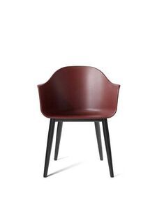 Audo Copenhagen - Harbour Dining Chair, Wood Base, Shell, Black Oak, Shell, Burned Red