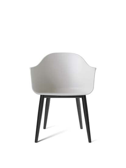 Audo Copenhagen - Harbour Dining Chair, Wood Base, Shell, Black Oak, Shell, Light Grey