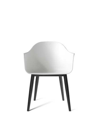 Audo Copenhagen - Harbour Dining Chair, Wood Base, Shell, Black Oak, Shell, White