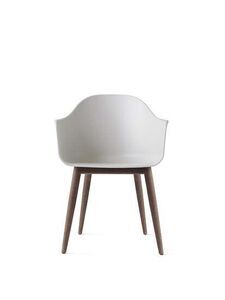 Audo Copenhagen - Harbour Dining Chair, Wood Base, Shell, Dark Stained Oak, Shell, Light Grey