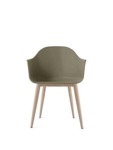 Audo Copenhagen - Harbour Dining Chair, Wood Base, Shell, Natural Oak, Shell, Olive