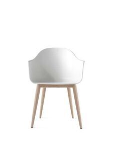 Audo Copenhagen - Harbour Dining Chair, Wood Base, Shell, Natural Oak, Shell, White