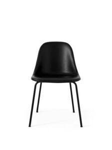 Audo Copenhagen - Harbour Side Dining Chair, Steel Base, Upholstered Shell PC1L, Black Base, EU/US - CAL117 Foam, 0842 (Black), Dakar, Dakar, Nevotex