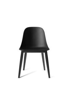 Audo Copenhagen - Harbour Side Dining Chair, Wood Base, Shell Without Upholstery, Black Oak, Shell, Black