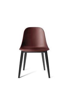 Audo Copenhagen - Harbour Side Dining Chair, Wood Base, Shell Without Upholstery, Black Oak, Shell, Burned Red