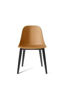 Audo Copenhagen - Harbour Side Dining Chair, Wood Base, Shell Without Upholstery, Black Oak, Shell, Khaki