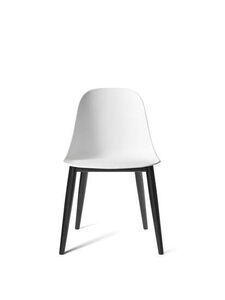 Audo Copenhagen - Harbour Side Dining Chair, Wood Base, Shell Without Upholstery, Black Oak, Shell, Light Grey