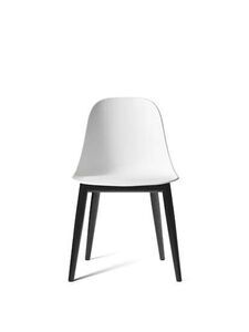 Audo Copenhagen - Harbour Side Dining Chair, Wood Base, Shell Without Upholstery, Black Oak, Shell, White