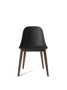 Audo Copenhagen - Harbour Side Dining Chair, Wood Base, Shell Without Upholstery, Dark Stained Oak, Shell, Black