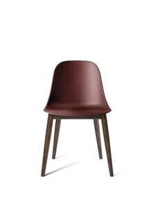 Audo Copenhagen - Harbour Side Dining Chair, Wood Base, Shell Without Upholstery, Dark Stained Oak, Shell, Burned Red