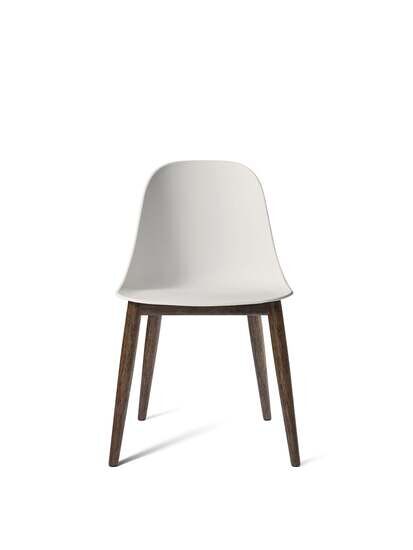 Audo Copenhagen - Harbour Side Dining Chair, Wood Base, Shell Without Upholstery, Dark Stained Oak, Shell, Light Grey