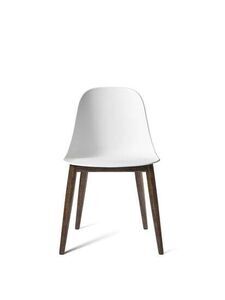 Audo Copenhagen - Harbour Side Dining Chair, Wood Base, Shell Without Upholstery, Dark Stained Oak, Shell, White