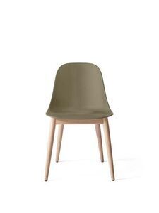 Audo Copenhagen - Harbour Side Dining Chair, Wood Base, Shell Without Upholstery, Natural Oak, Shell, Olive