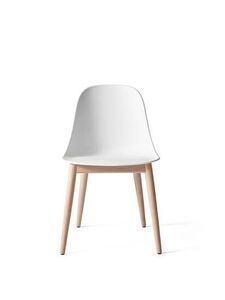 Audo Copenhagen - Harbour Side Dining Chair, Wood Base, Shell Without Upholstery, Natural Oak, Shell, White