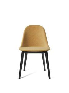 Audo Copenhagen - Harbour Side Dining Chair, Wood Base, Upholstered Shell PC2T, Black Oak, EU/US - CAL117 Foam, 0022 (Orange) Moss, Moss, Kvadrat