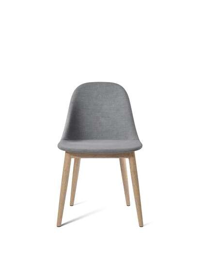 Audo Copenhagen - Harbour Side Dining Chair, Wood Base, Upholstered Shell PC2T, Natural Oak, EU/US - CAL117 Foam, 0751 (Blue) Fiord, Fiord, Kvadrat