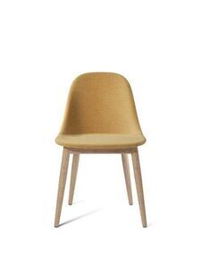 Audo Copenhagen - Harbour Side Dining Chair, Wood Base, Upholstered Shell PC2T, Natural Oak, EU/US - CAL117 Foam, 0022 (Orange) Moss, Moss, Kvadrat