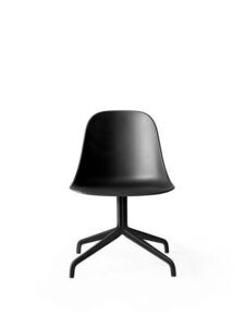 Audo Copenhagen - Harbour Side Dining Chair, Star Base w/Swivel, Shell Without Upholstery, Black Aluminium, Shell, Black