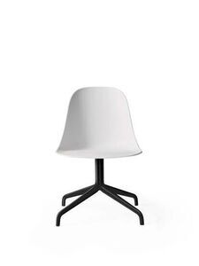 Audo Copenhagen - Harbour Side Dining Chair, Star Base w/Swivel, Shell Without Upholstery, Black Aluminium, Shell, Light Grey