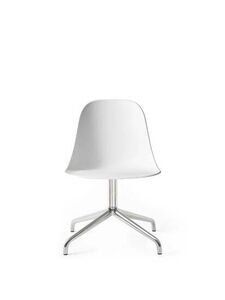 Audo Copenhagen - Harbour Side Dining Chair, Star Base w/Swivel, Shell Without Upholstery, Black Aluminium, Shell, White