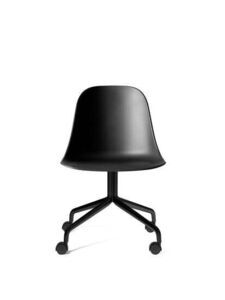 Audo Copenhagen - Harbour Side Dining Chair, Star Base w/Casters, Shell Without Upholstery, Black Aluminium, Shell, Black