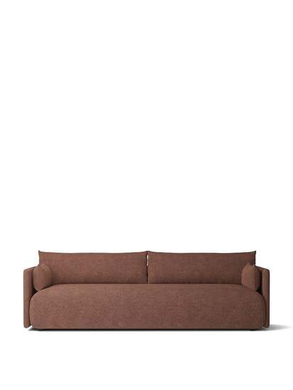 Audo Copenhagen - Offset Sofa, 3 Seater, Upholstered With PC0T, EU/US - CAL117 Foam, 08 (Bordeaux), Bouclé, Bouclé, Audo