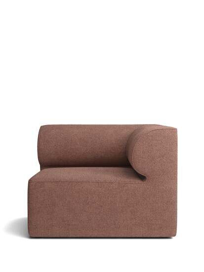 Audo Copenhagen - Eave Modular 96, Corner, Depth 96cm Upholstered With PC0T, EU - HR Foam, Right, 08 (Bordeaux), Bouclé, Bouclé, Audo