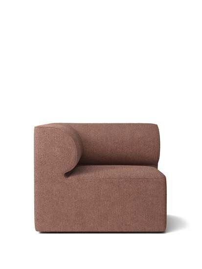 Audo Copenhagen - Eave Modular 86, Corner, Depth 86cm Upholstered With PC0T, EU - HR Foam, Left, 08 (Bordeaux), Bouclé, Bouclé, Audo