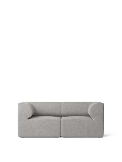 Audo Copenhagen - Eave 86, 2-Seater, Configuration 1, Upholstered With PC0T, EU - HR Foam, 16 (Dark Grey), Bouclé, Bouclé, Audo