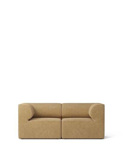 Audo Copenhagen - Eave 86, 2-Seater, Configuration 1, Upholstered With PC0T, EU - HR Foam, 06 (Gold), Bouclé, Bouclé, Audo