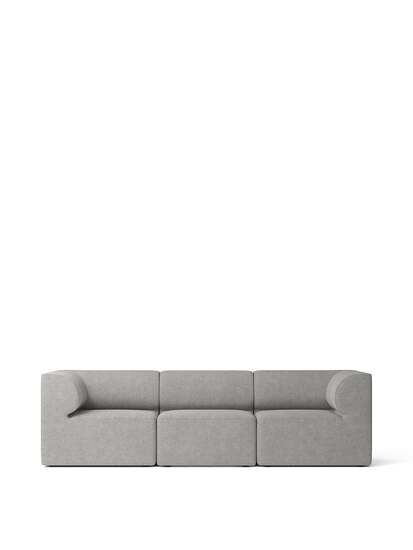 Audo Copenhagen - Eave 86, 3-Seater, Configuration 2, Upholstered With PC0T, EU - HR Foam, 16 (Dark Grey), Bouclé, Bouclé, Audo