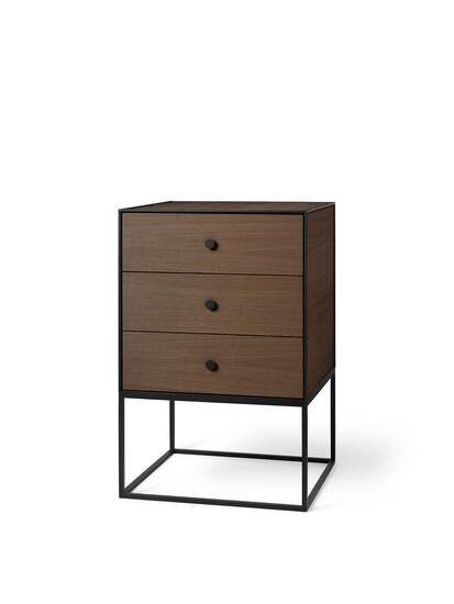 Audo Copenhagen - Frame Sideboard 49, Smoked Oak, With 3 Drawers