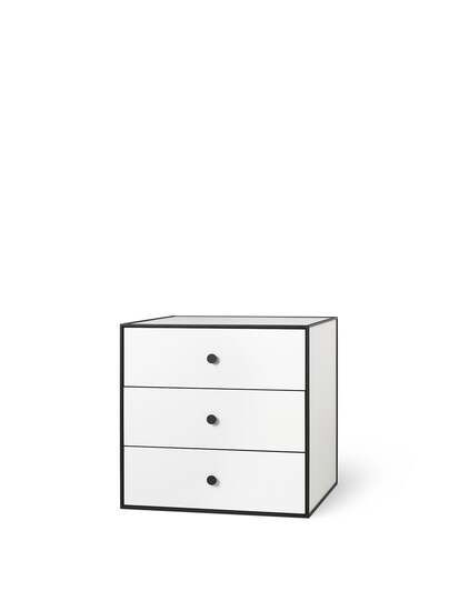 Audo Copenhagen - Frame 49 With 3 Drawers, 42X49X49, White