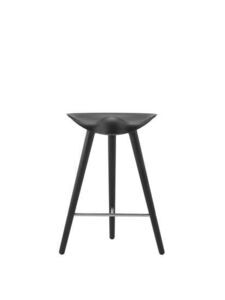 Audo Copenhagen - ML 42, Counter Stool, Black Stained Beech / Stainless Steel