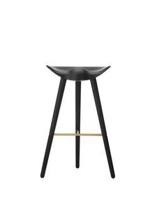 Audo Copenhagen - ML 42, Bar Stool, Black Stained Beech / Brass