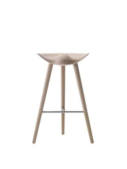 Audo Copenhagen - ML 42, Bar Stool, Oak / Stainless Steel