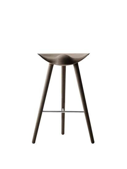 Audo Copenhagen - ML 42, Bar Stool, Brown Oiled Oak / Stainless Steel