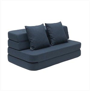 Image of By KlipKlap - KK 3 Fold sofa 120 cm - Mørkeblå med sorte knapper