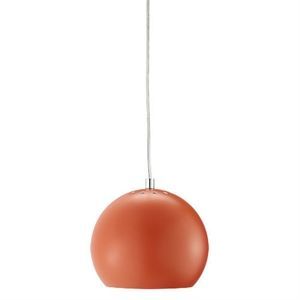 Image of Ball pendel - orange mat (Ø 18 cm) med transparent ledning