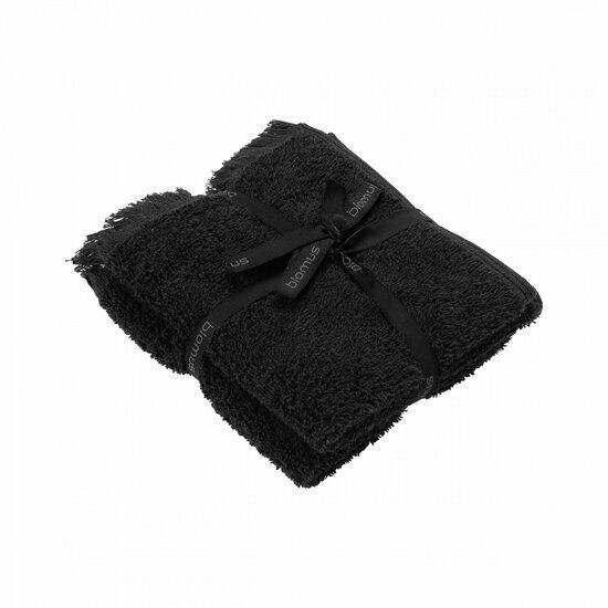 Blomus - Set of 2 Guest Hand Towels  - Black - FRINO