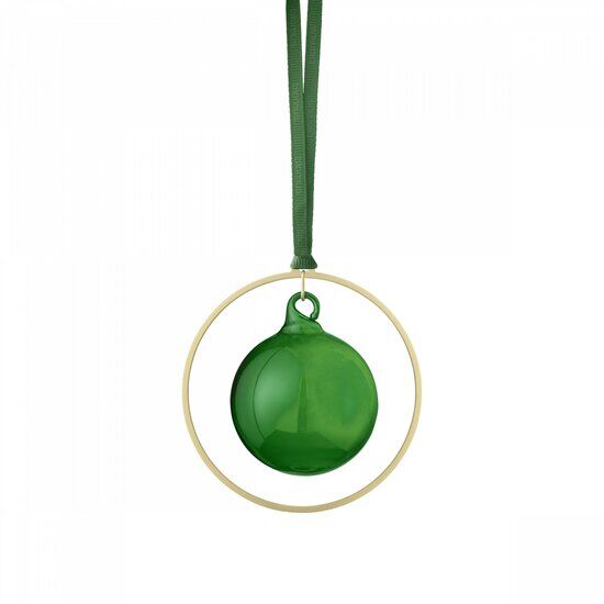 Blomus - Set of 4 Christmas Ornaments , Glass Baubles - KITAI - Duck green