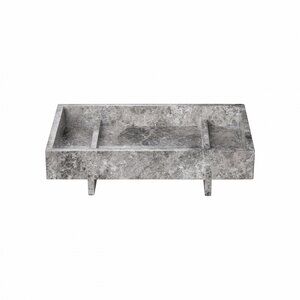 Blomus - Marble Tray  - Sharkskin - ABENTO - H18 x L7,5 x W30 cm