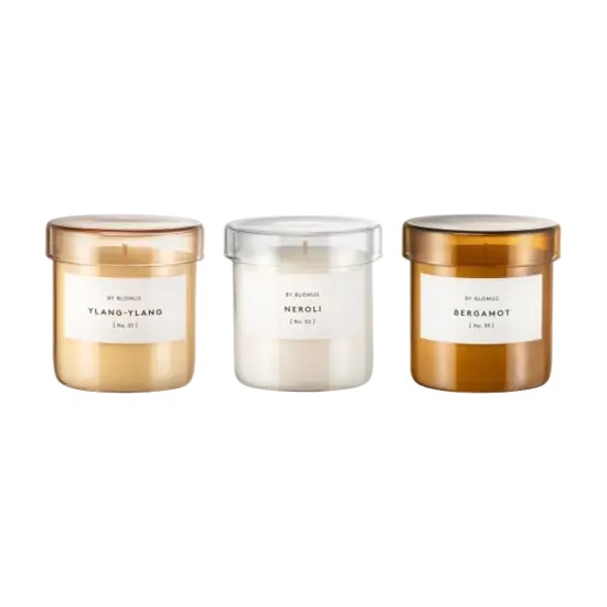 Blomus - Set of 3 Scented Candles -VALOA-  -  S