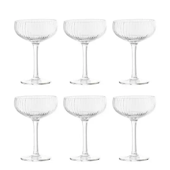 Bloomingville - Astrid Champagne Glas, Multipak, Klar, Glas - 6 stk.