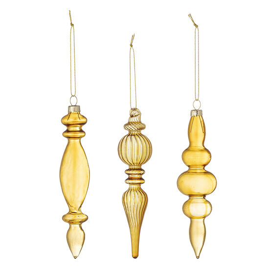 Bloomingville - Auralia Ornament, Guld, Glas