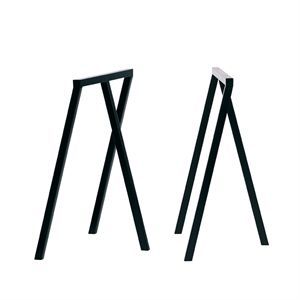 Image of Hay - bordbukke - 2 stk. Loop Stand Frame - sort - 72 cm høj