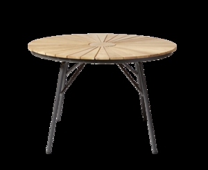 Cinas - Havebord - Ellen bord Ø110cm antracit/teak