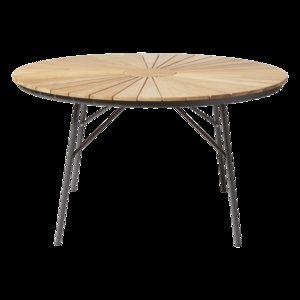 Cinas - Havebord - Ellen bord Ø130cm antracit/teak