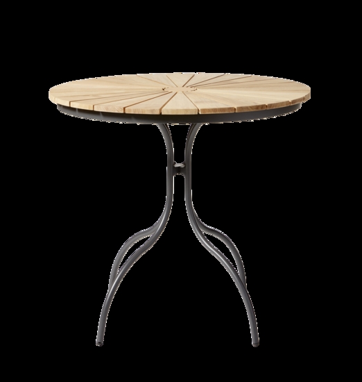 Cinas - Havebord - Ellen cafebord Ø80cm antracit/teak