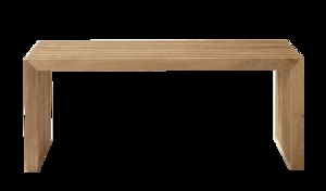 Cinas - Rib bænk 104x35cm teak